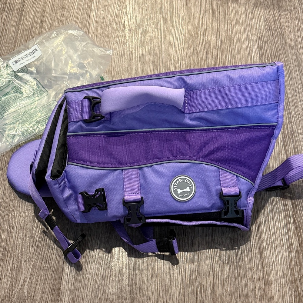 Vitaglory Purple Dog Life Jacket - Medium